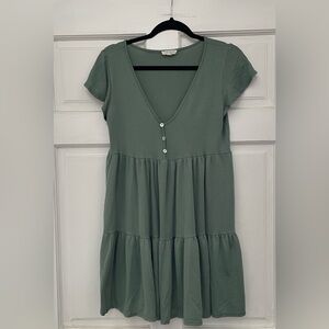 Adorable sage green baby doll dress by See You Monday size Large